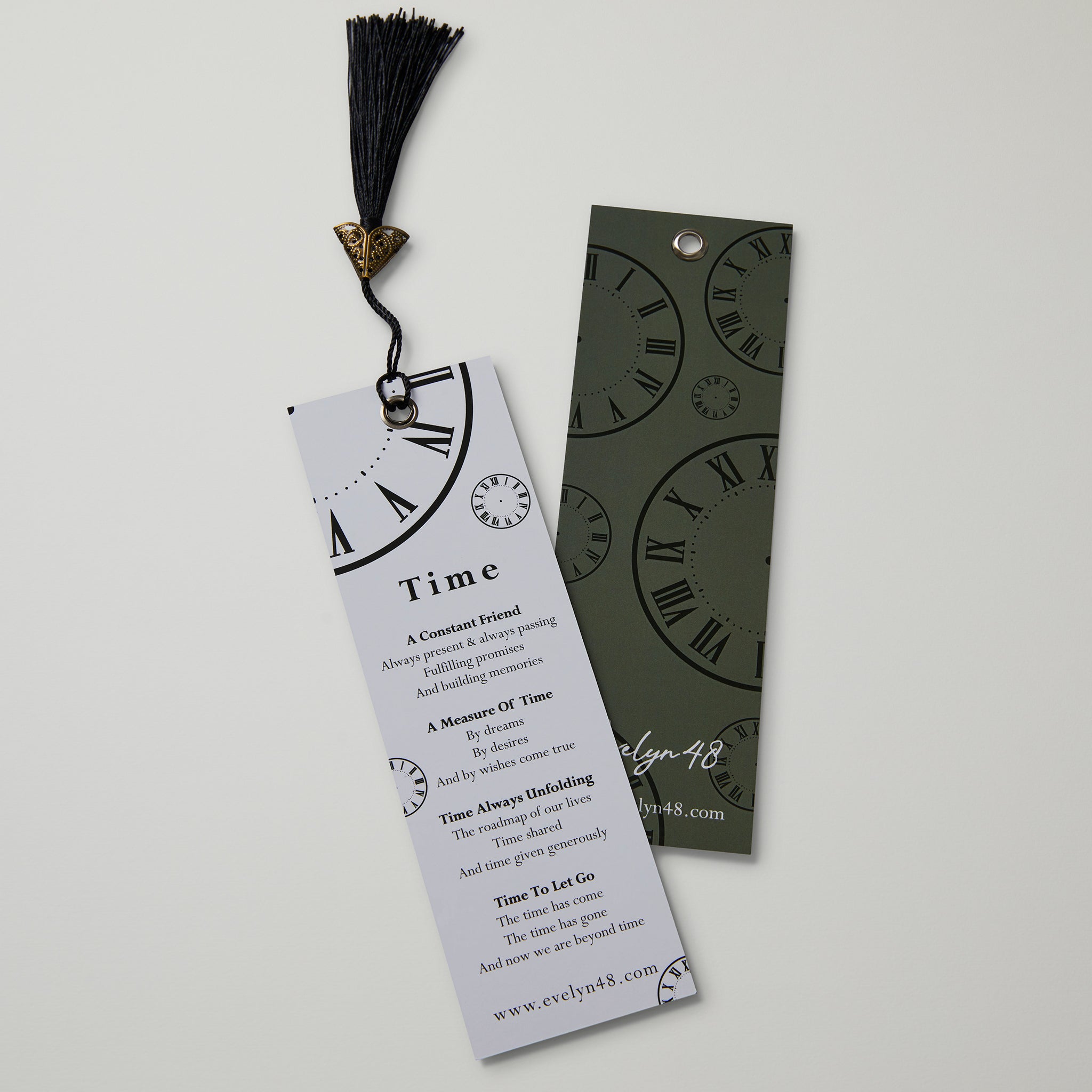 Oval Engravable Bookmark wit Black Tassel