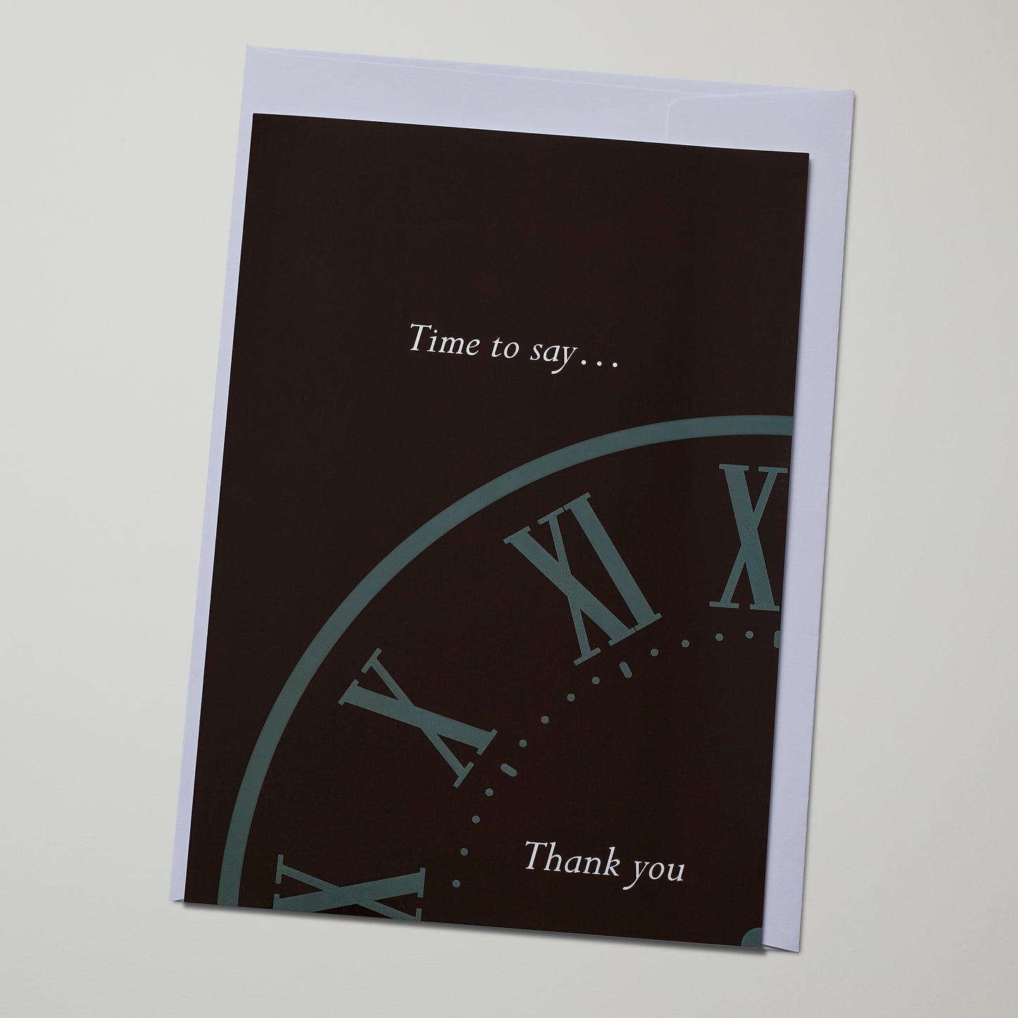 Thank You, Card - Black and Grey Clock Card